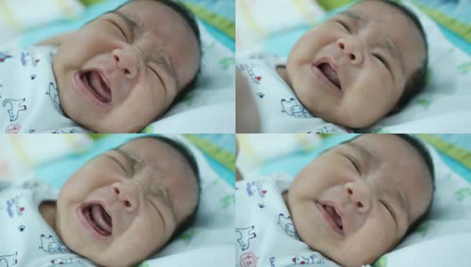 新生婴儿哭高清在线视频素材下载