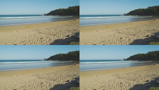 一个阳光明媚的夏日，澳大利亚的洛恩海滩高清在线视频素材下载