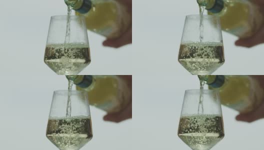葡萄酒倒进玻璃杯高清在线视频素材下载