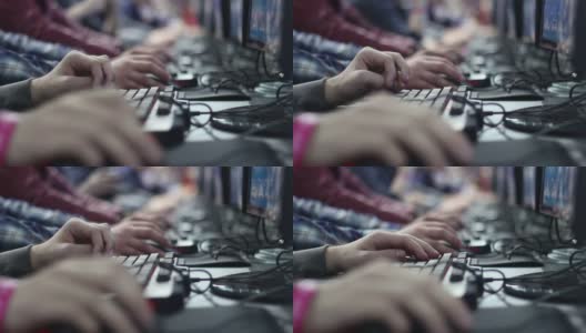 游戏玩家在电子竞技中进行冠军赛高清在线视频素材下载