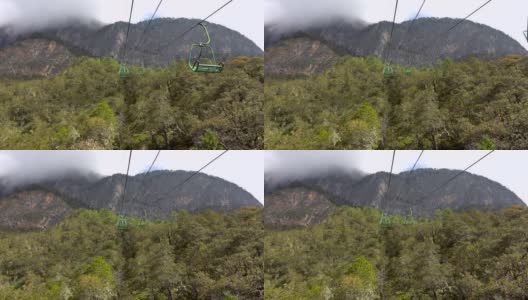 乘坐缆车前往泸沽湖的圣格母山(狮子山)高清在线视频素材下载