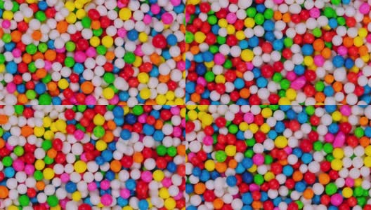 糖果点缀着鲜艳的色彩。高清在线视频素材下载