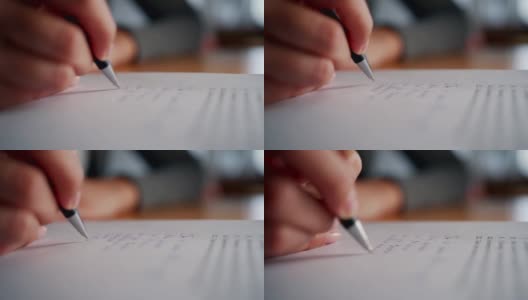 女人的手在写字高清在线视频素材下载