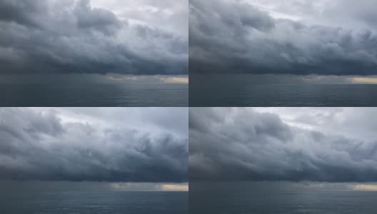 海面上的暴雨云持续时间高清在线视频素材下载