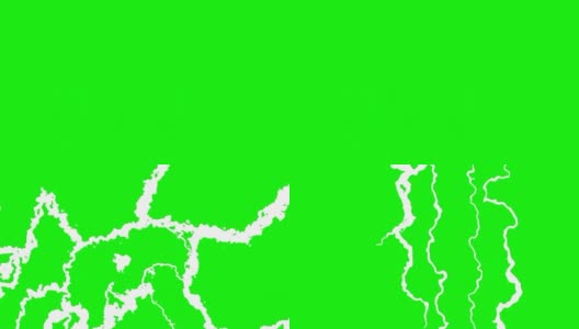 闪电击中绿色背景。电风暴。动画在4 k。高清在线视频素材下载