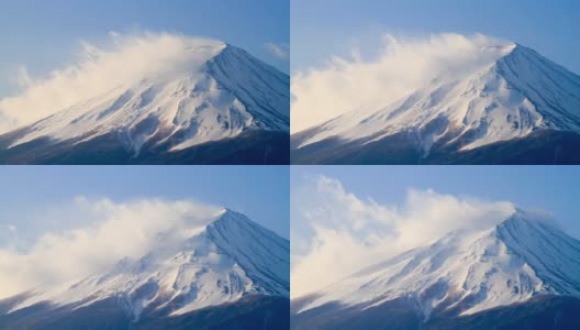 日本富士山的时间流逝高清在线视频素材下载