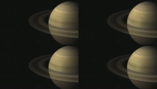 旋转行星土星-屏幕右侧高清在线视频素材下载