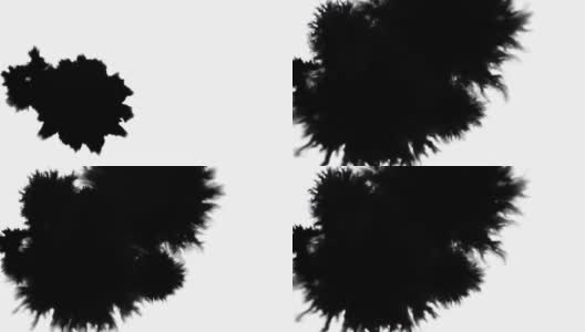 抽象的黑色插科打诨在白色的背景高清在线视频素材下载
