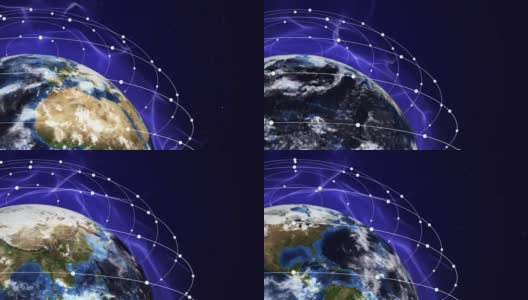 地球，连接网络概念动画，渲染，背景，循环高清在线视频素材下载