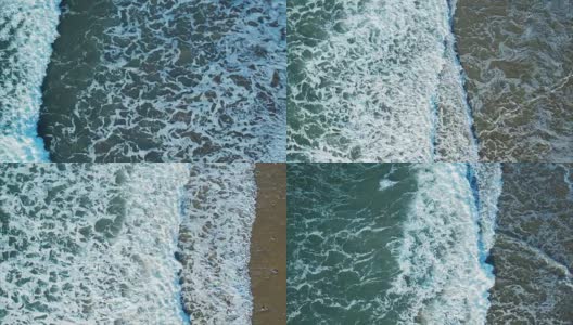 头顶上海浪拍打海岸的视频高清在线视频素材下载