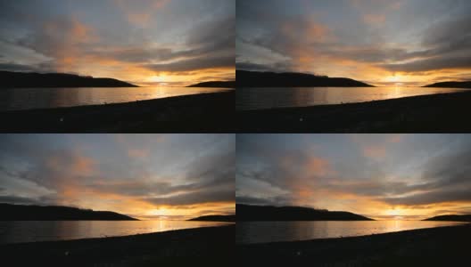 苏格兰的日落高清在线视频素材下载