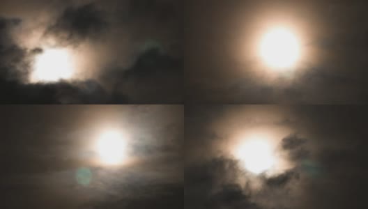照亮黑夜里移动的月亮高清在线视频素材下载