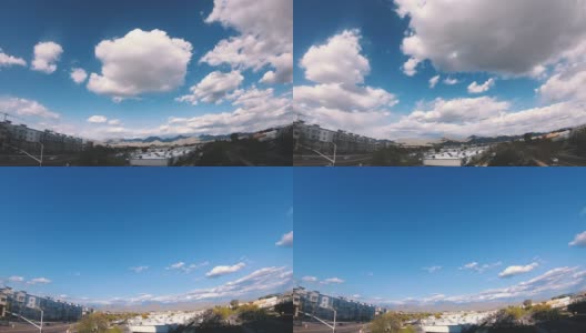 令人惊叹的亚利桑那时间的美丽蓬松的白云- Cloudscape高清在线视频素材下载