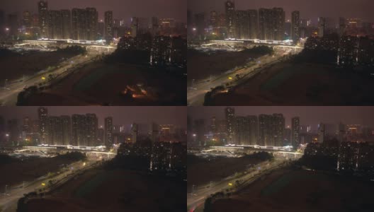 中国广东省深圳市龙华区，2018年1月5日。时光在夜城中流逝高清在线视频素材下载