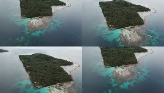 托诺阿斯岛和埃顿岛在特鲁克泻湖高清在线视频素材下载
