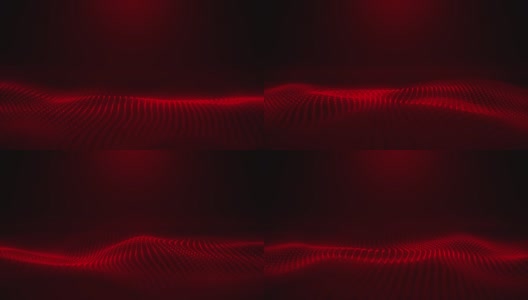 波粒子抽象背景红色高清在线视频素材下载