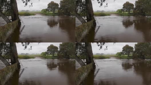 渡河完全被深而快的水流覆盖高清在线视频素材下载