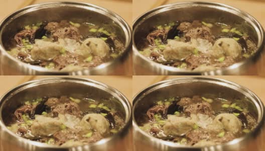 朝鲜特色的火锅高清在线视频素材下载
