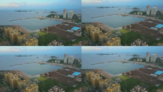 白天珠海城市建设工业湾航拍4k中国全景图高清在线视频素材下载