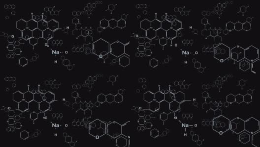 分子结构物理符号数字分析高清在线视频素材下载