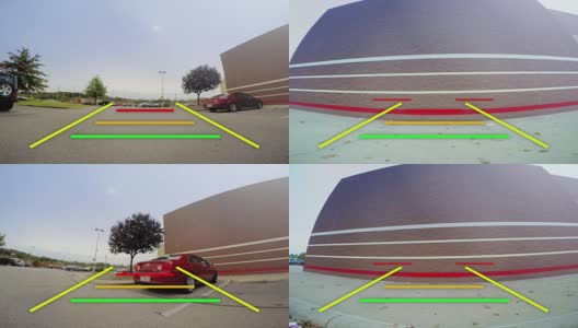 汽车的备份摄像头录像高清在线视频素材下载