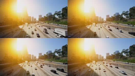 洛杉矶高速公路的视频，4K格式高清在线视频素材下载