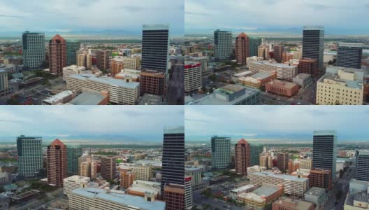盐湖城早上好!在犹他州，从空中俯瞰高清在线视频素材下载