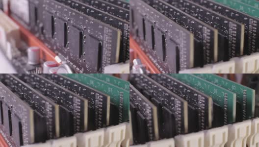 宏图DDR3内存模块安装在主板上，滑块拍摄高清在线视频素材下载