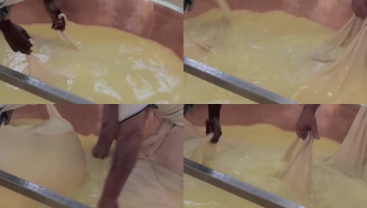 制作帕尔马干酪，成形高清在线视频素材下载