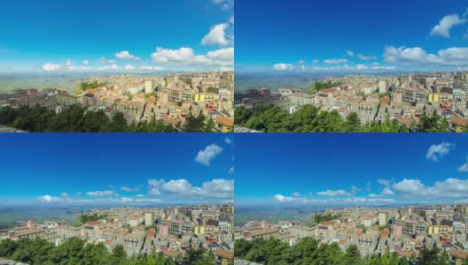 风景如画的航拍恩纳老城，西西里岛，意大利高清在线视频素材下载