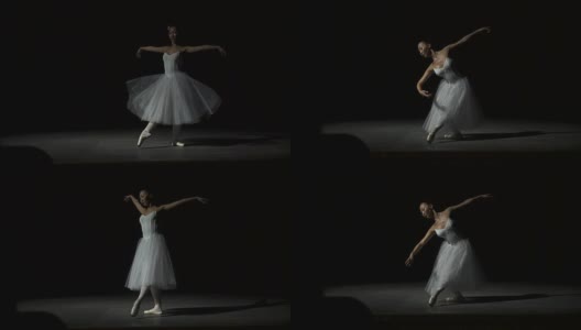 年轻美丽的舞者摆姿势高清在线视频素材下载