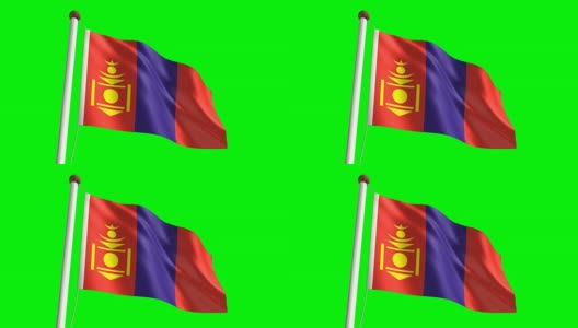 蒙古国旗高清在线视频素材下载