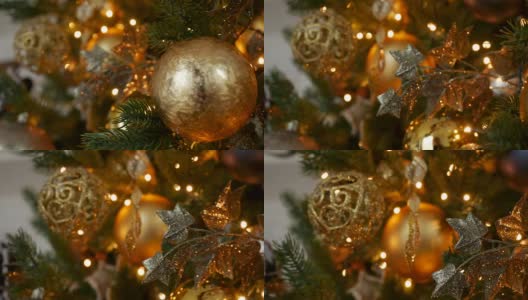 圣诞装饰球和构图高清在线视频素材下载