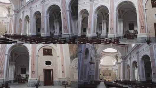 那不勒斯-圣乔瓦尼马焦雷教堂概览高清在线视频素材下载