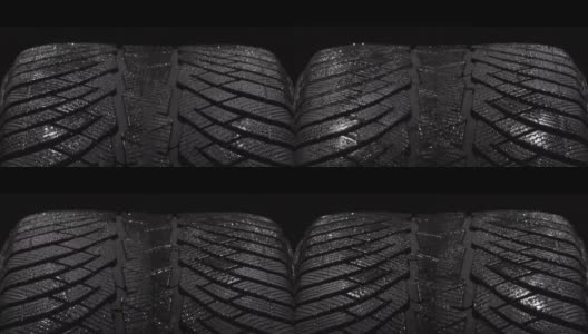 湿的运动轮胎胎面高清在线视频素材下载