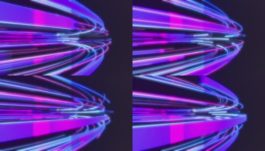 4K未来技术抽象背景与粉色，蓝色，生动的线条，网络，大数据，数据中心，服务器，vj，互联网，速度。光谱色彩鲜艳，激光显示3d高清在线视频素材下载