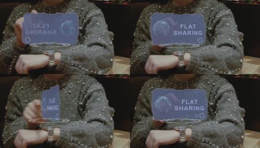 HUD智能手表Flat Sharing高清在线视频素材下载