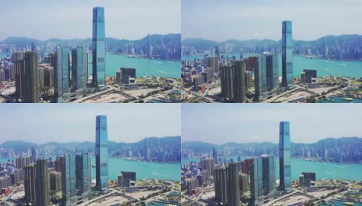 香港公司大厦的俯视图高清在线视频素材下载