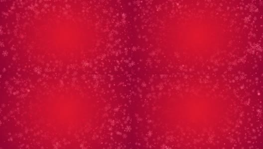 4K圣诞和新年印刷在红色背景与黄金闪光。高清在线视频素材下载