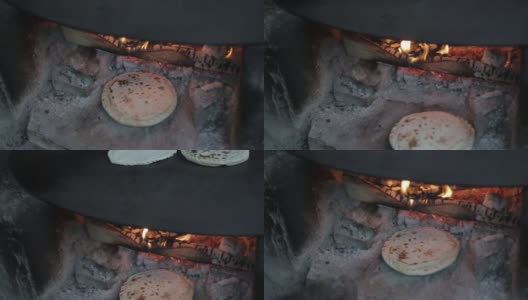印度和巴基斯坦的薄饼烹饪镜头在tandoor上高清在线视频素材下载