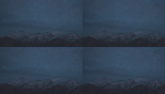 T/L雪山夜景高清在线视频素材下载