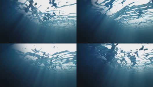 海洋表面的水从内部高清在线视频素材下载