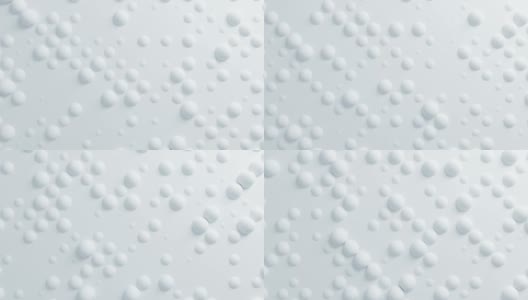 美丽的白色球体表面移动在无缝3d动画。抽象运动设计背景。计算机生成过程。4k UHD 3840x2160。高清在线视频素材下载