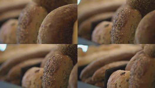 点心店鲜烤面包精选聚焦视频排高清在线视频素材下载