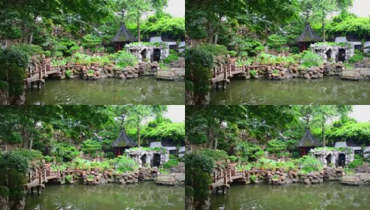 中国传统私家花园-豫园，上海，中国高清在线视频素材下载