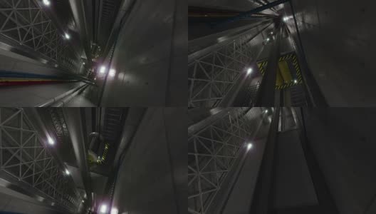 提升电梯内电梯井技术和工业概念画面高清在线视频素材下载
