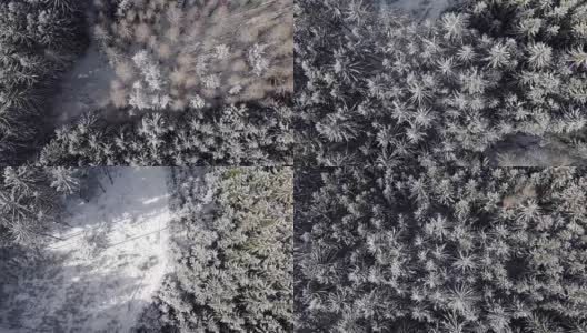 空中的冬景高清在线视频素材下载