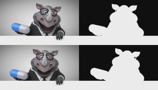 有趣的犀牛- 3D动画高清在线视频素材下载