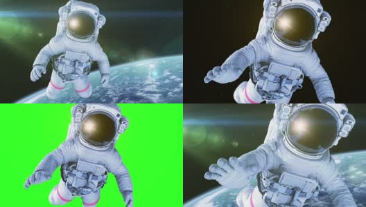 宇航员在太空中高清在线视频素材下载