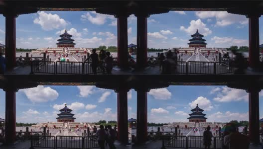 中国北京，2014年6月20日:中国北京，天坛的云景和祈年宫高清在线视频素材下载